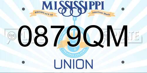 0879QM Mississippi License Plate