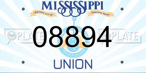 08894 Mississippi License Plate