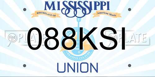 088KSI Mississippi License Plate