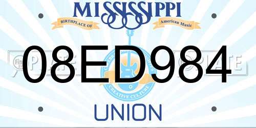 08ED984 Mississippi License Plate