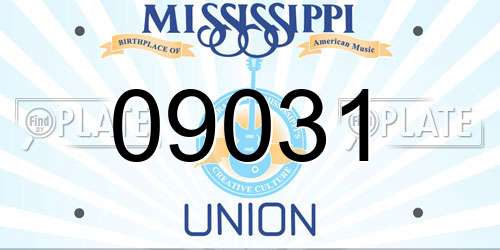 09031 Mississippi License Plate