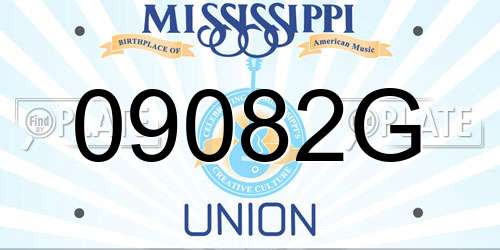 09082G Mississippi License Plate
