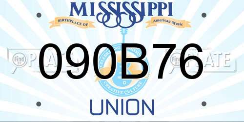 090B76 Mississippi License Plate