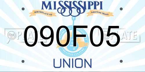 090F05 Mississippi License Plate