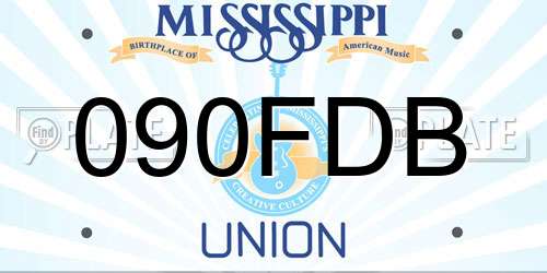 090FDB Mississippi License Plate