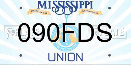 090FDS Mississippi License Plate