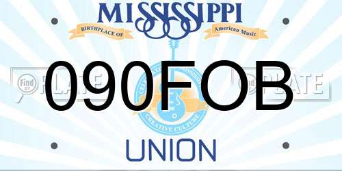 090FOB Mississippi License Plate