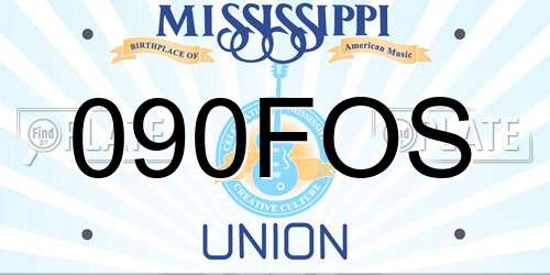 090FOS Mississippi License Plate