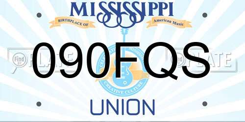 090FQS Mississippi License Plate