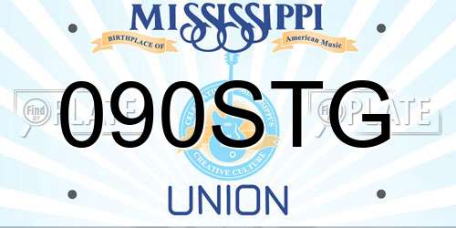 090STG Mississippi License Plate