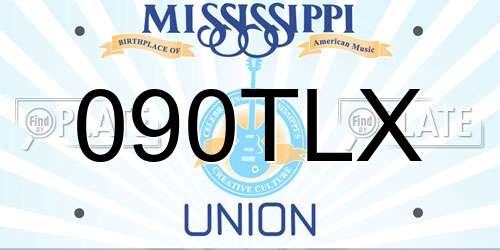090TLX Mississippi License Plate
