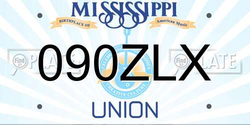 090ZLX Mississippi License Plate