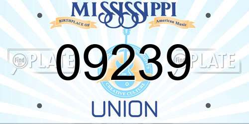 09239 Mississippi License Plate