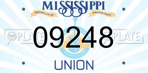 09248 Mississippi License Plate