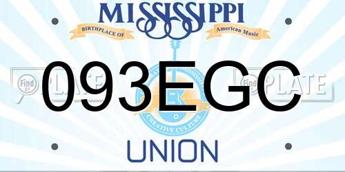093EGC Mississippi License Plate