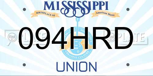 094HRD Mississippi License Plate