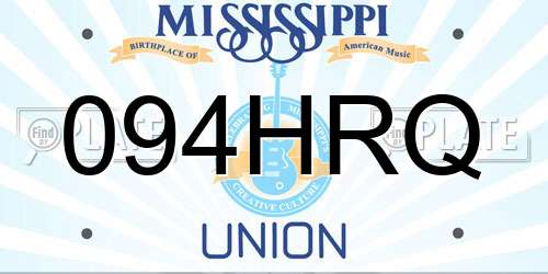 094HRQ Mississippi License Plate