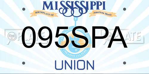 095SPA Mississippi License Plate