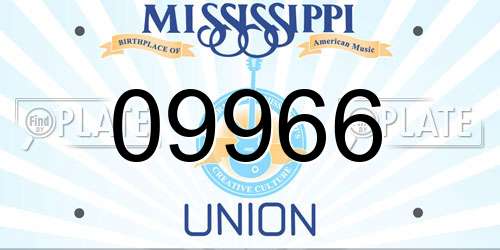 09966 Mississippi License Plate