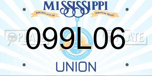 099L06 Mississippi License Plate