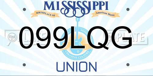 099LQG Mississippi License Plate