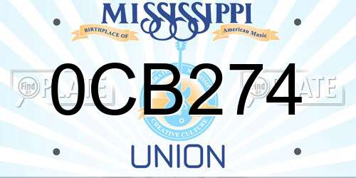 0CB274 Mississippi License Plate