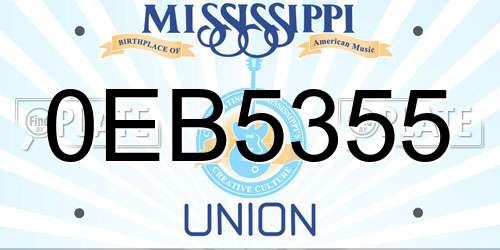 0EB5355 Mississippi License Plate