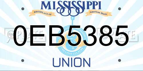 0EB5385 Mississippi License Plate