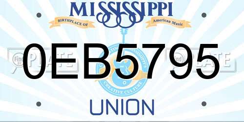 0EB5795 Mississippi License Plate