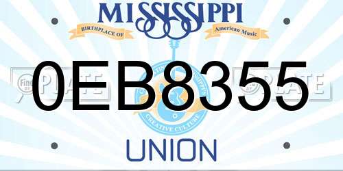 0EB8355 Mississippi License Plate
