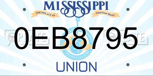 0EB8795 Mississippi License Plate