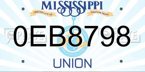 0EB8798 Mississippi License Plate