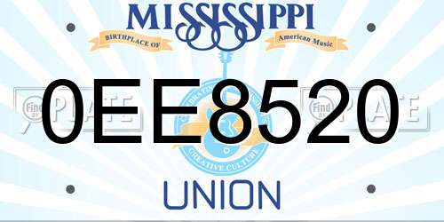 0EE8520 Mississippi License Plate