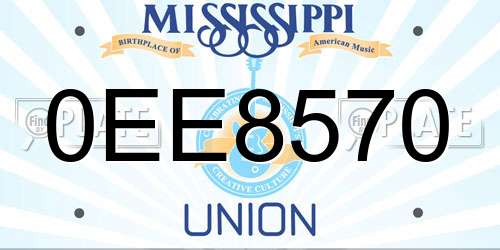 0EE8570 Mississippi License Plate