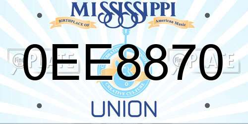 0EE8870 Mississippi License Plate