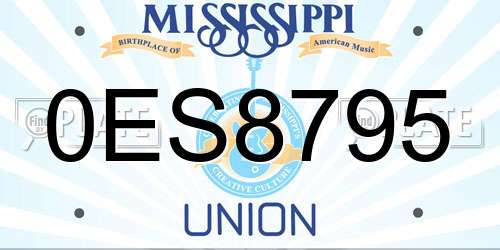 0ES8795 Mississippi License Plate