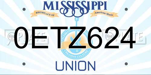0ETZ624 Mississippi License Plate
