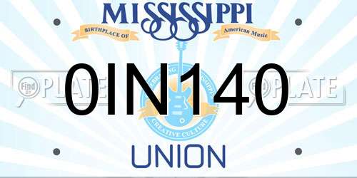 0IN140 Mississippi License Plate