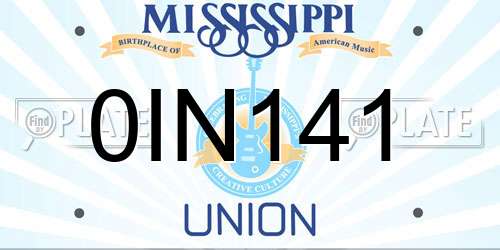 0IN141 Mississippi License Plate
