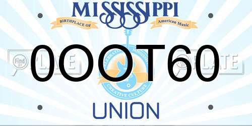 0OOT60 Mississippi License Plate