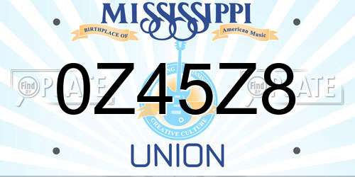 0Z45Z8 Mississippi License Plate