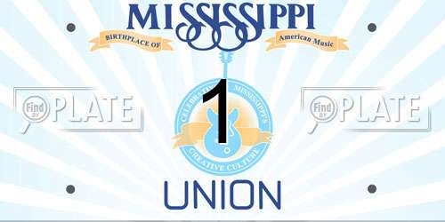 1 license plate in MS state
