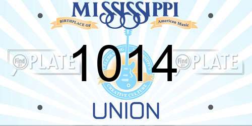 1014 Mississippi License Plate