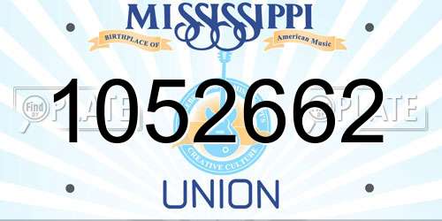 1052662 Mississippi License Plate