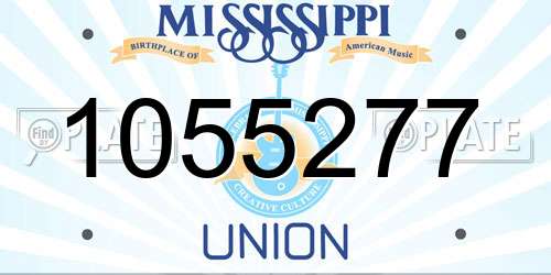1055277 Mississippi License Plate