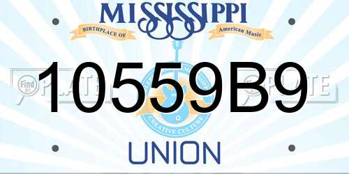 10559B9 Mississippi License Plate