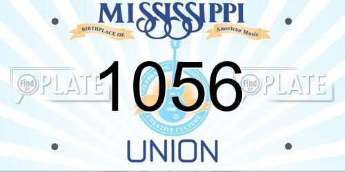 1056 Mississippi License Plate