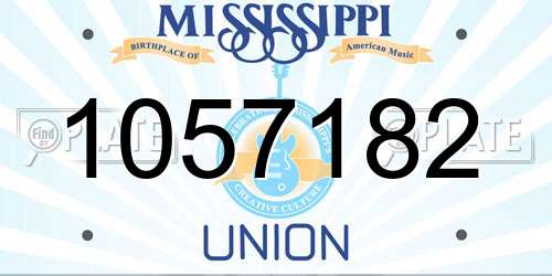 1057182 Mississippi License Plate