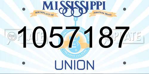 1057187 Mississippi License Plate