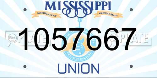 1057667 Mississippi License Plate